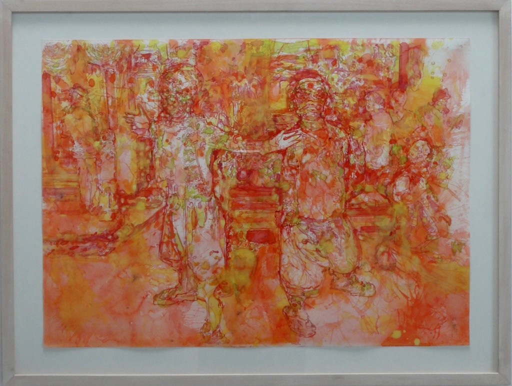 Johannes Ulrich Kubiak, "Verflochten", 2014, Aquarell, 50x70cm