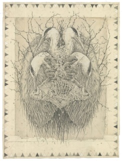 Eiko Borcherding, O.T., 2013, Bleistift, Pastell, 84x63cm