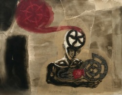 Steffen-VolmerHerzKopf1997Mischtechnik-auf-Leinwand70x90cm