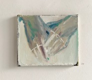 Christiane Bergelt, hands, 2017, Öl auf Baumwolle, 19x23cm