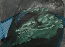 Christiane Bergelt, unter Wasser, 2014, Öl_Papier auf Leinen, 40x45cm