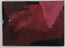 Christiane Bergelt, triangolo rosa, 2014, Öl/ Papier auf Leinen, 40x55cm