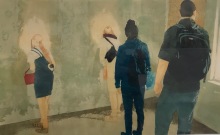 Uta Zaumseil, ngoro, ngoro, 2018, Linolschnitt, 53x86cm