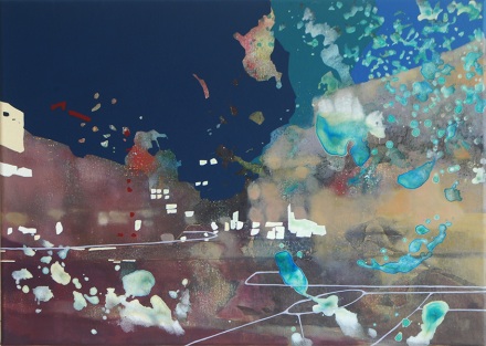 Chika Aruga, Der Weg 2, 2016, Acryl auf Leinwand, 50 x 70 cm_web