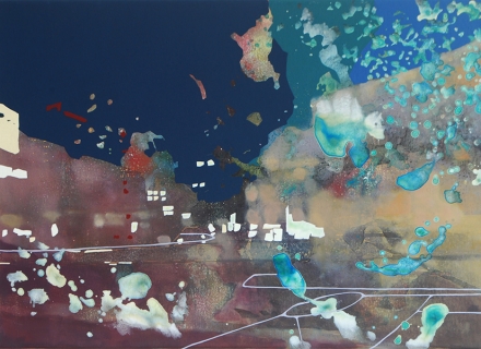 Chika Aruga, Der Weg 2, 2016, Acryl auf Leinwand, 50 x 70 cm_web