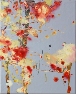Chika Aruga, Die Ferne 4, 2016, Acryl auf Leinwand, 30 x 24 cm_web