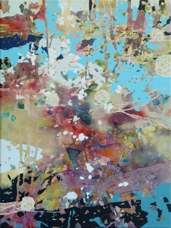 Chika Aruga, Zusammentreffen 3, 80 x 60 cm, Acryl auf Leinwand, 2016_web
