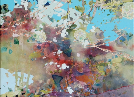 Chika Aruga, Zusammentreffen 3, 80 x 60 cm, Acryl auf Leinwand, 2016_web