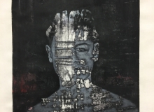 Csaba Fürjesi, Charakterspeicher I, 2017, Öl auf Leinwand, 70x56cm