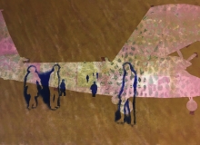 Csaba Fürjesi, Radarpause, 2016, 100x150cm, Öl auf Papier