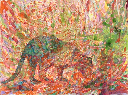 Johannes Ulrich Kubiak, Großer Garten, 2011, Aquarelle, 85x115cm