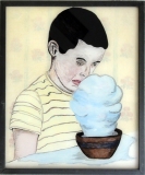 Jan Kummer, Küche, 2017, Eglomisierung,61x51cm