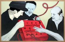 Jan Kummer, Urania, 2016, Eglomisierung, 90x140cm
