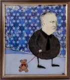 Jan Kummer, Väterchen Frost, 2014, Eglomisierung, 28x25cm
