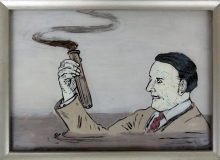 Jan Kummer, o.T., Eglomisierung, 23x31cm