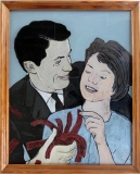 Jan Kummer,Der freundliche Mann,2017,Eglomisierung,32x26cm