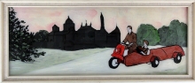 Jan Kummer,Heimat,2017,Eglomisierung,18x42cm