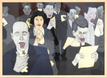 Jan Kummer,Volksheim, 2017, Eglomisierung, 90x130cm