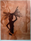 Peter Kallfels, Tragende, 2006, Lichtdruck, 40x30cm