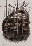 Steffen-Volmer,-Organisch,-2016,-MT-auf-Steinpapier,-50x35cm