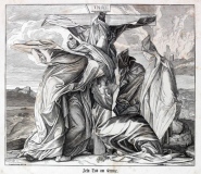 Wilhelm Frederking, Jesu Tod am Kreuze,2015, Collage aus Original Illustrationen 19J.h., 28cm x 22cm