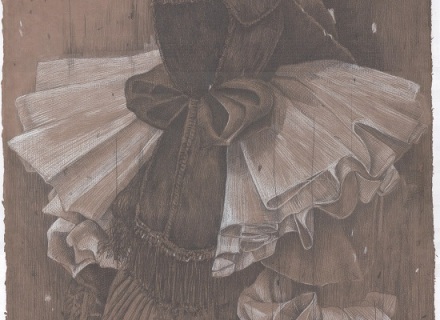 Eiko Borcherding, O.T., 2014, Bleistift, Pastell, 68x49cm
