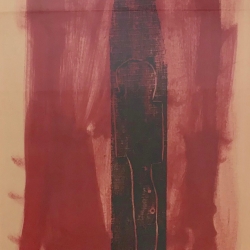 Georg-DickFigur-im-Feuer1993Mischtechnik-auf-Papier100x54cm
