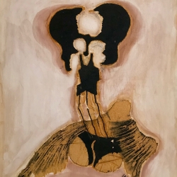 Jürgen-HöritzschDie-Philosophie1998Mischtechnik-auf-Leinwand104-x-84cm