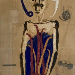 Steffen-VolmerGeWACHSEN1998Mischtechnik-auf-Leinwand150x75cm