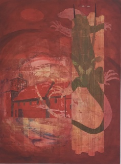 Peter Kallfels, Querfurt, 2017, Öl auf Papier und Leinwand , 126x92cm