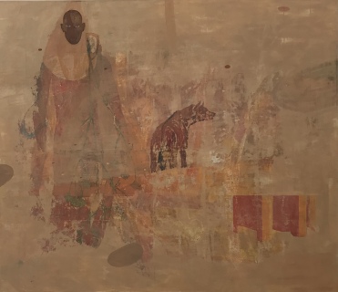 Peter Kallfels, Kalabrien, 2017 /18, Öl auf Papier und Leinwand , 122x142 cm