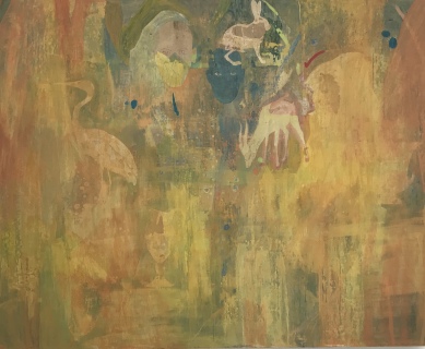 Peter Kallfels, Anton I, 2015, Öl auf Papier und Leinwand , 91x113cm
