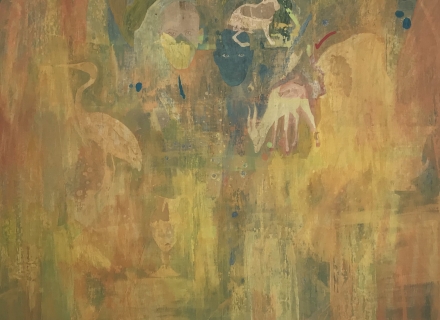 Peter Kallfels, Anton I, 2015, Öl auf Papier und Leinwand , 91x113cm