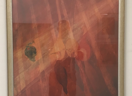 Peter Kallfels, Ansprache, 2014, Öl auf Papier, 90x70cm