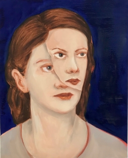 Katharina Baumgärtner, Doppelt, 2019, Öl auf Leinwand, 50x40cm